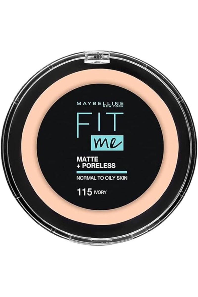 بودرة الوجه فيت مي مات آند بورليس، 115 عاجي، 12 غرام